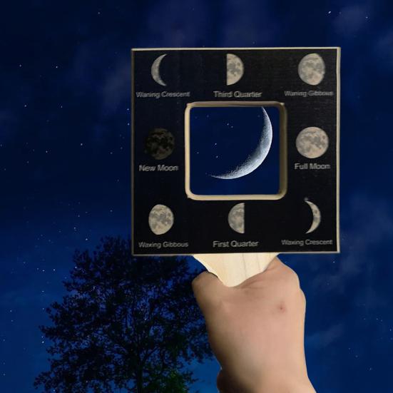 1/4Pcs Nature Guide Finder Wooden Nature Identification Guide Frame Boys Girls Nature Viewfinder Cloud Leaf Moon Animal Footprint Identification Tool
