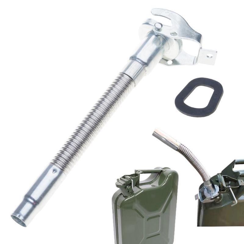Flexible Nozzle Long Nose Spout Attachment Compatibles With Jerry Can Stainless Steel Construction Gas Can Spout Part