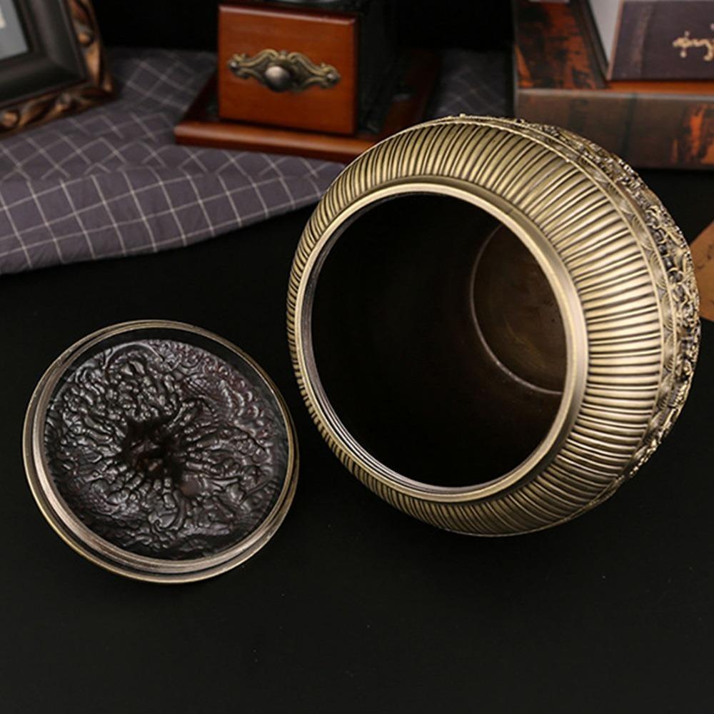 Red Copper Tea Canister Bronze Metal Tea Canister Loose Tea Storage Container For Kitchen Cabinet бронзовый