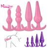 Mizz Zee 4-teiliges Analplug-T-Bar-Basis-Po-Flirt-Massagegerät für Paar-Masturbationssex