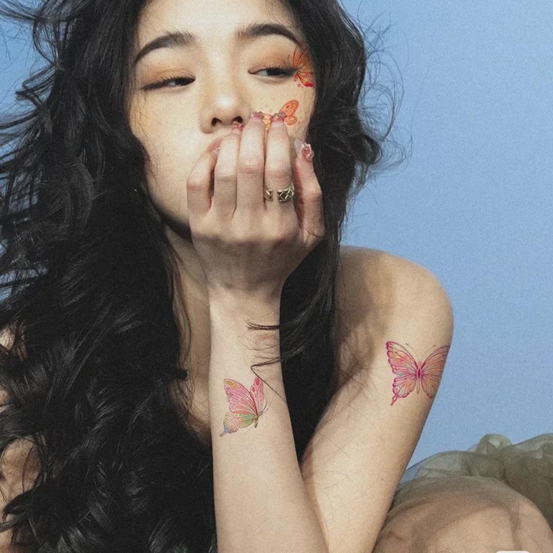 Butterfly Glitter Face Tattoos - Waterproof and Long-lasting Music Festival Makeup Stickers