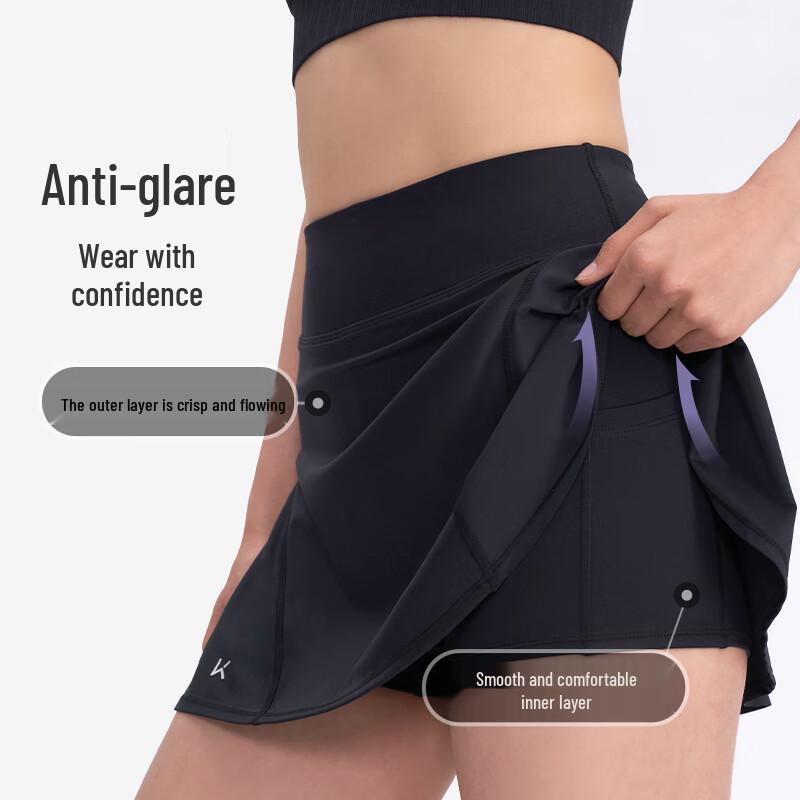 Keep Women's Pleated Anti-Exposure Sports Skirt