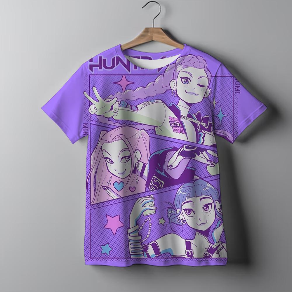 

Дитяча футболка KPop Мисливці на демонів 2025 Фільм Круглий виріз Мультяшна Футболка для Дівчаток і Хлопчиків Повсякденна Дитяча з Принтом Модна Повсякденний Одяг для Дівчинки 100