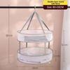 2 Layer Foldable Mesh Clothes Basket Anti Deformation Net for Sweater Fast Air Dry Use in Laundry Home