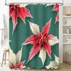 Christmas Shower Curtain Decorative Floral Waterproof Bathroom Accessories Home Decoration