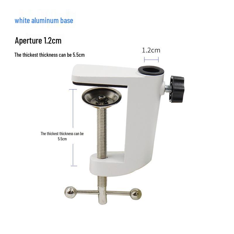 Verstellbare Aluminium-I-Träger-Tischleuchte mit Klemme und Tigermaulklemme