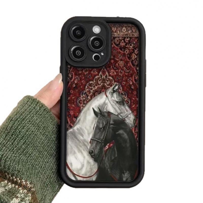 Totem Steed Case for iPhone 13 To 17 Pro Max - Japanese Korean INS Style