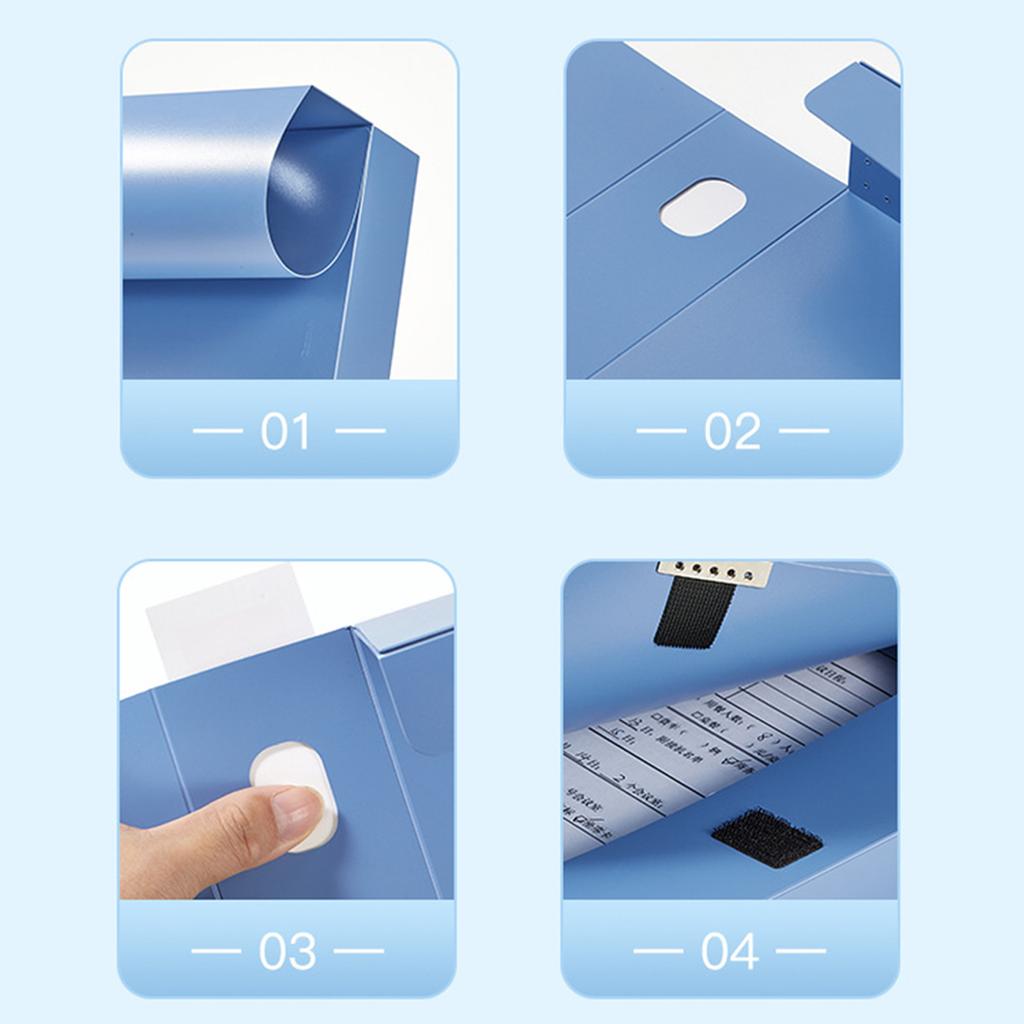 File Folder Plastic Document Organizers File Box Large Capacity Document Filing Box for Certificates Important Paper