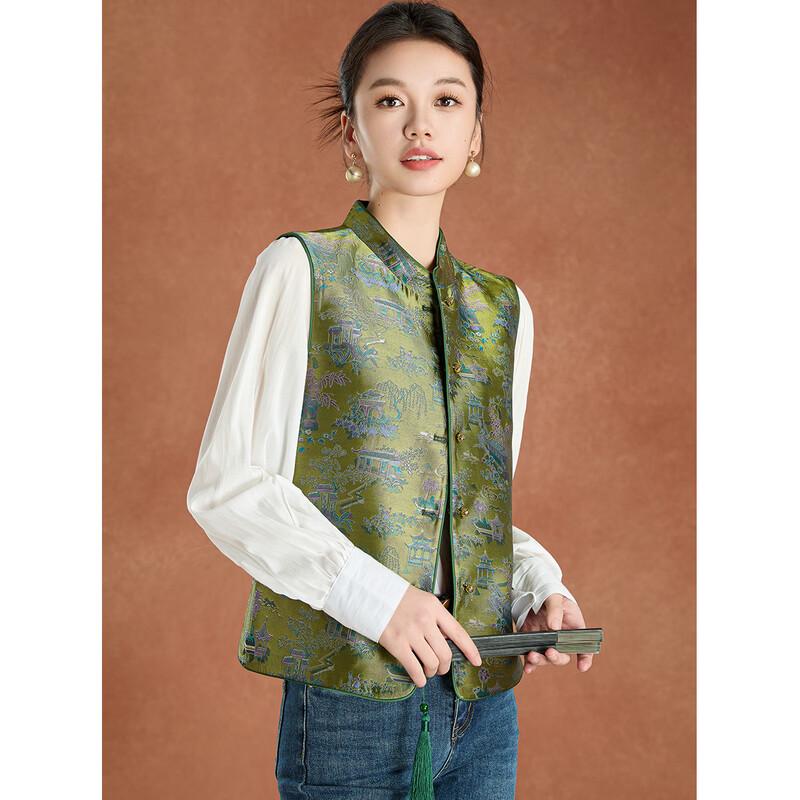Meilannie New Chinese Style Jacquard Sleeveless Vest