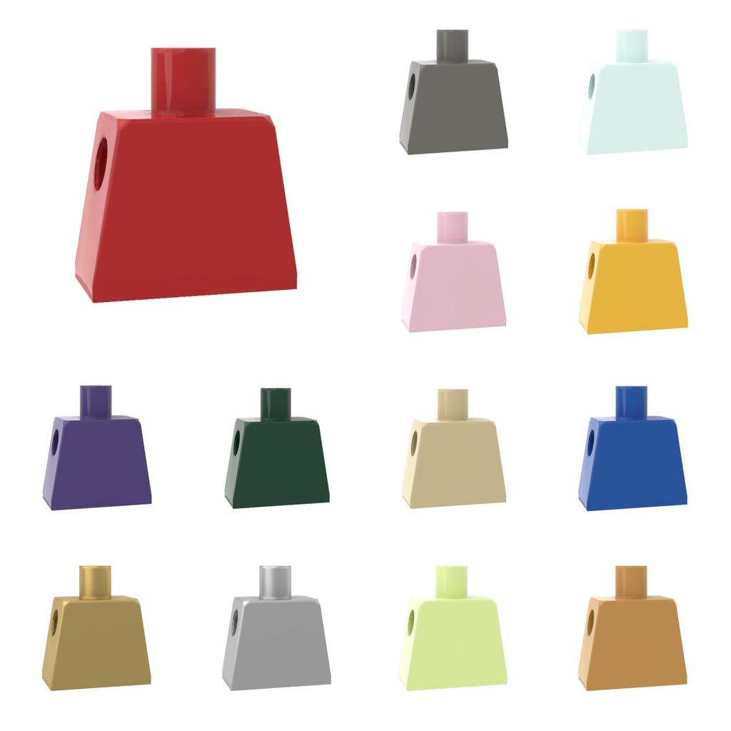 10pcs DIY MOC For 973 #Building block figures parts For Body Part Torso Plain
