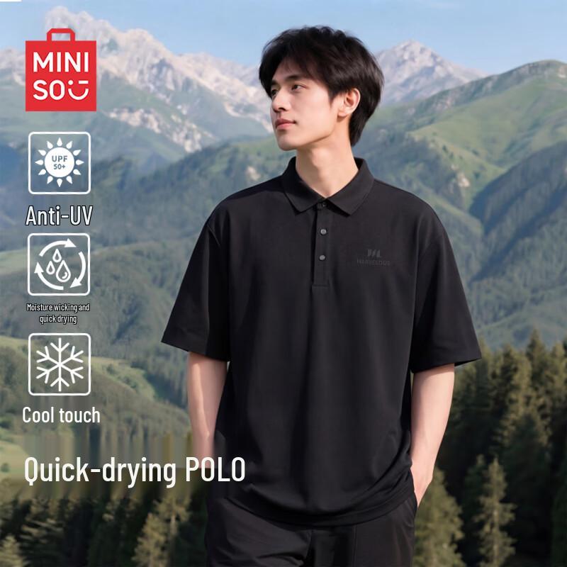 MINISO Men's Cooling Quick-Dry Polo T-Shirt