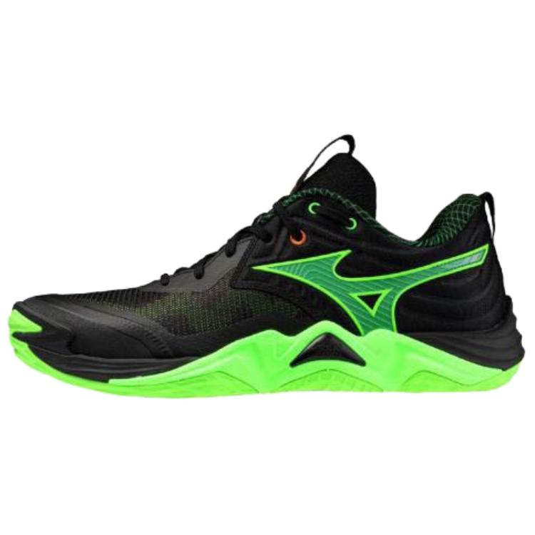 Mizuno Wave Momentum Elite Comfortable Sports Volleyball Shoes Unisex Shoes Black Green V1GA251249 36