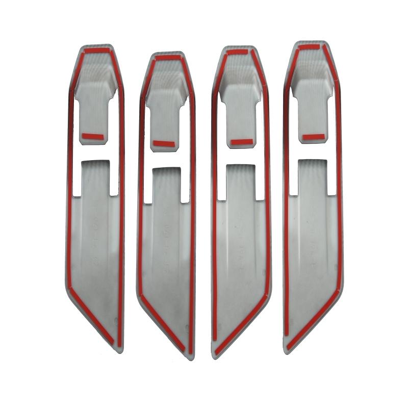 ABAIWAI For Mitsubishi Triton /l200 2024 Abs Carbonfibe Inner Door Handle Cover Bowl Frame Trim Sticker Car Interior