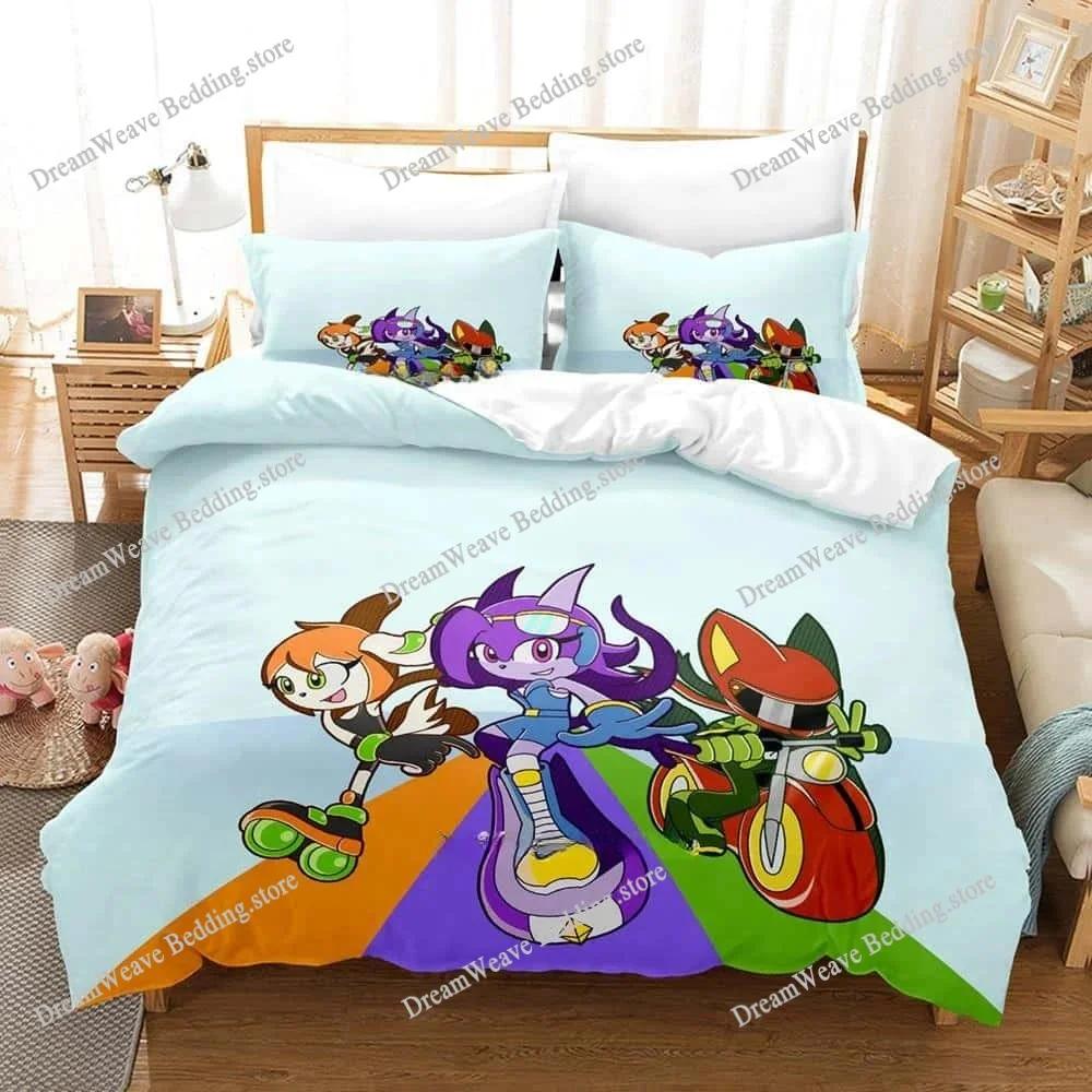 New Game Freedom Planet Bedding Set Duvet Cover Comforter Bed Set Quilt Cover Pillowcase King Queen Twin Size Boys Girls Adult74