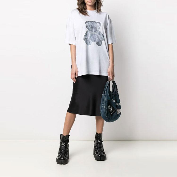 WE11DONE Negative Teddy Print T shirt WD-TT9-20-117-U-WH
