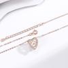 Heart'S Desire Love Necklace Women'S Niche Exquisite Temperament Versatile Pink Diamond Smart Pendant Necklace Women Quality