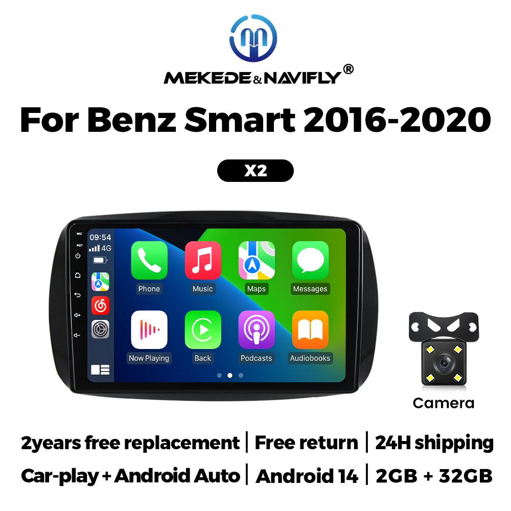 Wireless CarPlay Android Auto Car Raido for Mercedes Benz Smart Fortwo 453 2014-2020 Multimedia Player Autoradio Stereo Receiver