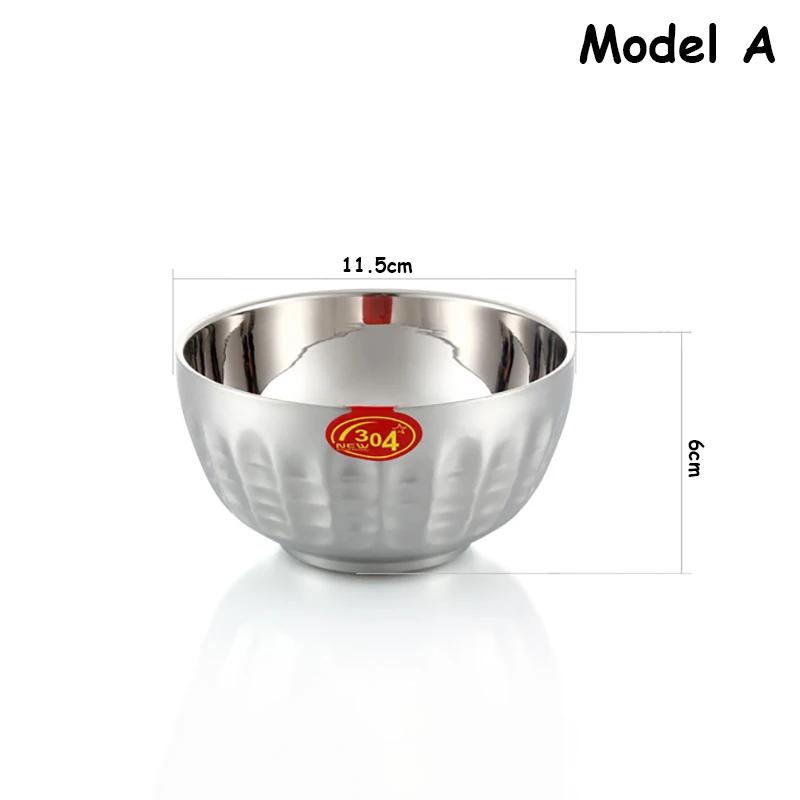 

Stainless Steel Bowl Resistant High Temperature Container, Food Grade, Ware Smooth, Tough Rice Bowl, Skidproof Salad Pot