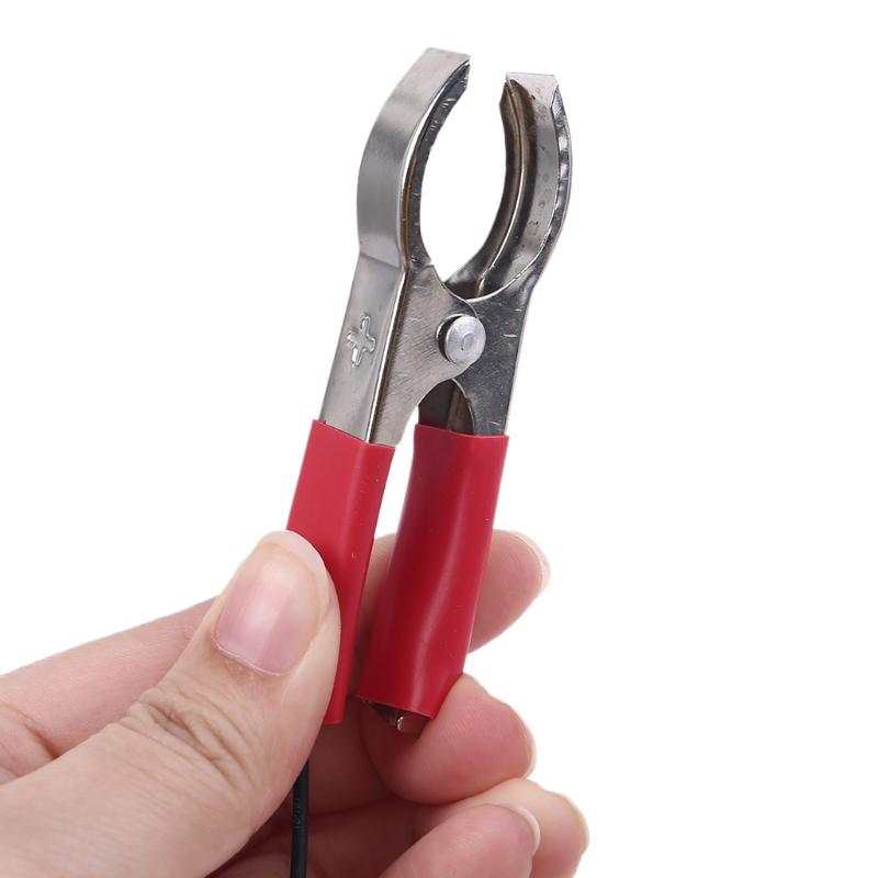 5.5x2.1mm DC Power Plug Male Connector To Dual Alligator Clip Cable Cord 100cm