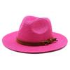 Nuovo Taglia Grande 59-60CM Cappello Panama Cappelli Estivi da Sole per Donna Uomo Esterno Spiaggia Paglia Cappellino Protezione UV Chapeau Cappello Jazz Trilby