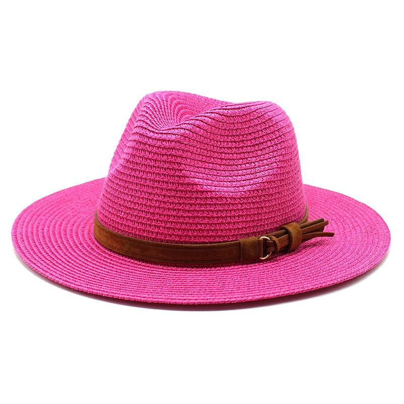 Nuovo Taglia Grande 59-60CM Cappello Panama Cappelli Estivi da Sole per Donna Uomo Esterno Spiaggia Paglia Cappellino Protezione UV Chapeau Cappello Jazz Trilby