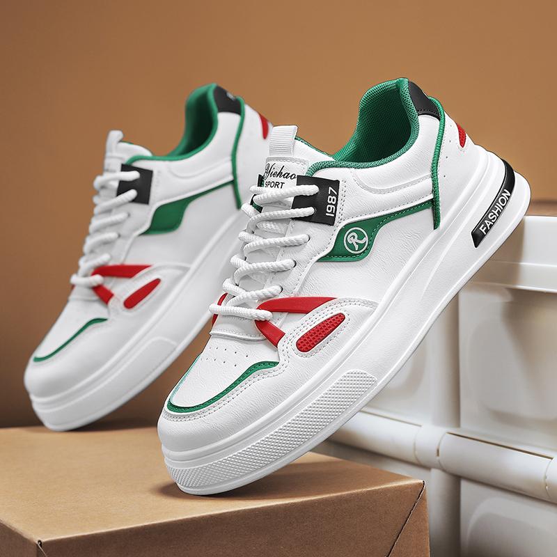 Fashion Men Skateboarding Shoes Flats Hard-Wearing Mens Running Sneakers Comfortable Casual Shoes Platform Leather Male Shoes