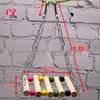 Rainbow Wooden Bead Suspension Bridge: Durable Climbing Swing for Parrots and Birds