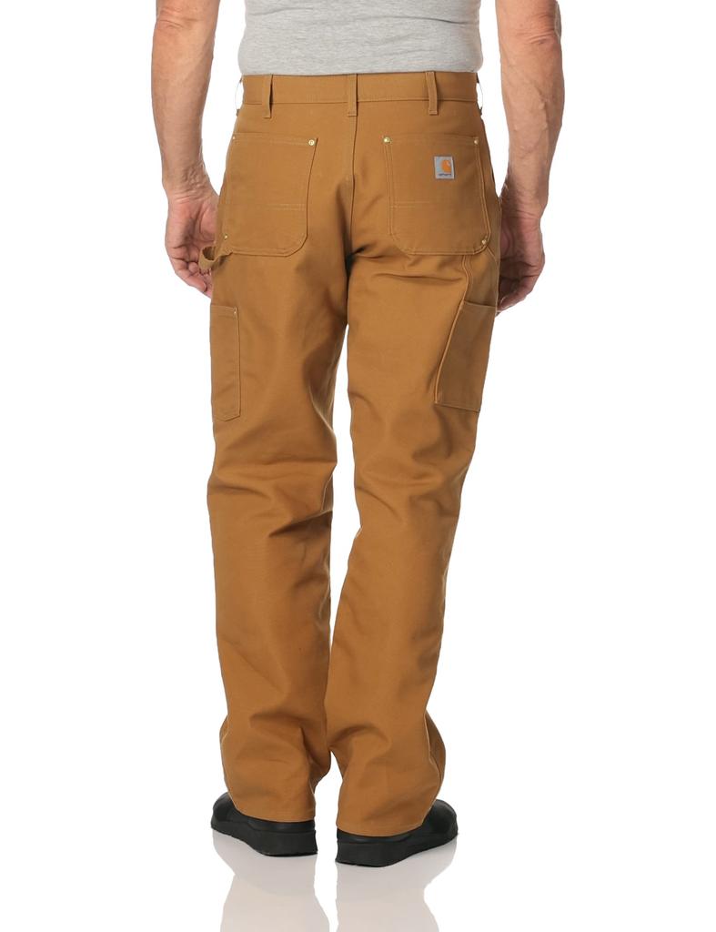 Carhartt Duck Utility Work Dungaree Size US 30W x Brown Men's Double-Front Pants, B01, Size 32L, Color