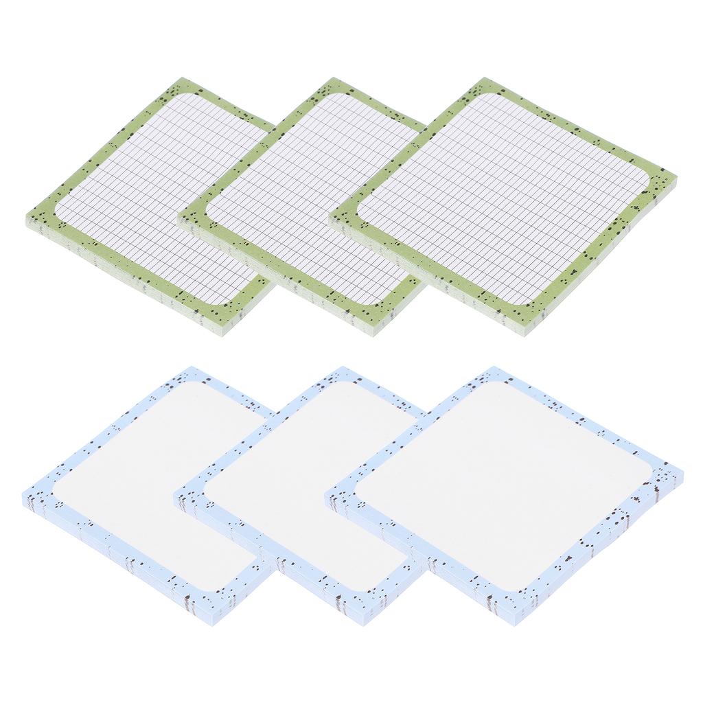 6/12Packs Cute Sticky Notes 75x75mm 50Sheets/Pack Sticky Notes Self-Stick Notes Pads with Lines Office Message Stickers 4Colors