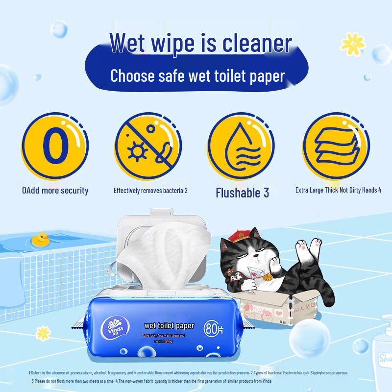 Vinda Flushable Wet Toilet Wipes