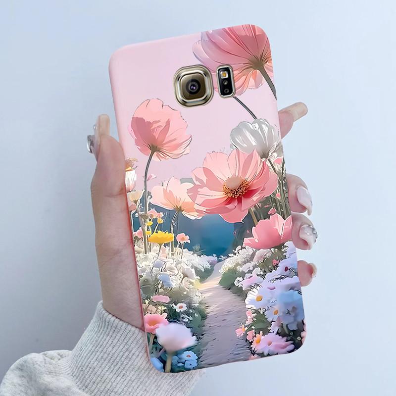 For Samsung Galaxy S6 G920F S6 edge G925F Phone Case Popular Butterfly Flower Girl Design Soft Silicone TPU Back Housing Covers