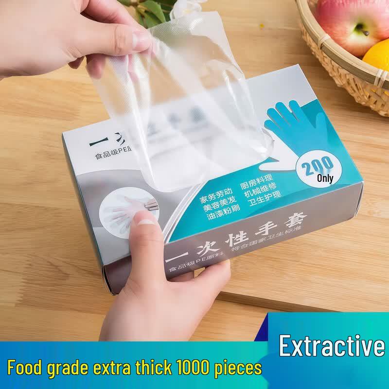 COKRSUPE Disposable Food Grade PE Gloves