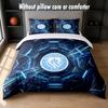 Set Biancheria da Letto Manchester City Design 1 Copripiumino + 2 Federe Morbido Traspirante Biancheria da Letto per la Casa