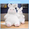 Boneca Coelho Branco Grande de Pelúcia Coelho Preguiçoso Macio e Fofo Animal de Pelúcia Para Crianças