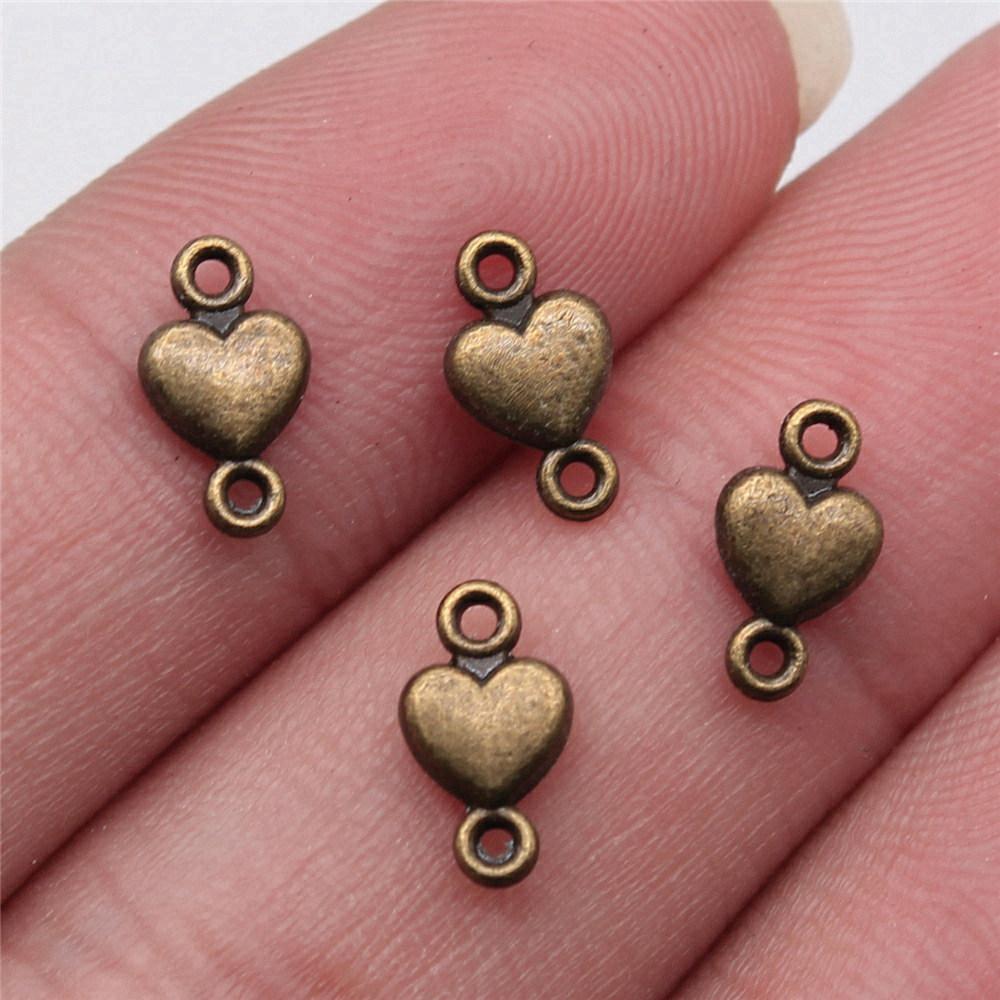 Heart Connectors Love Symbol Antique Bronze Zinc Alloy Jewelry Making DIY Jewelry Making Style Pendant Connectors