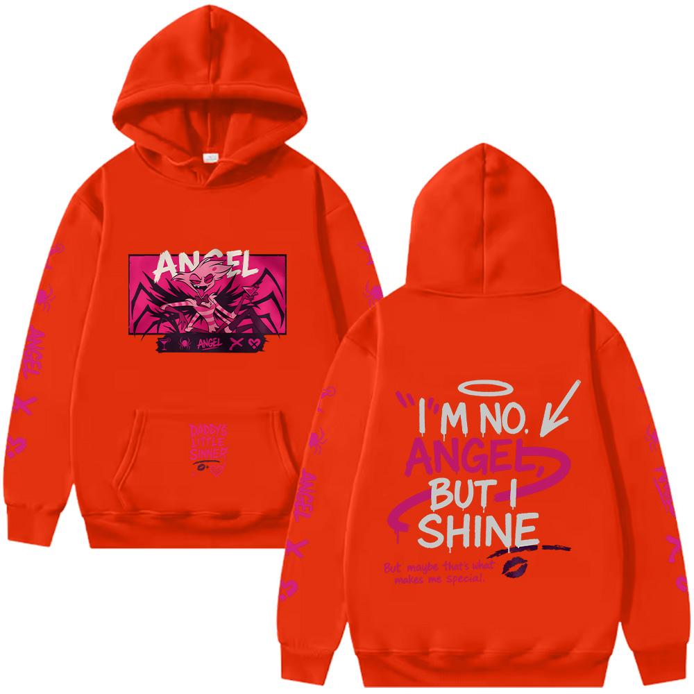 Angel Dust Hoodie Hazbin Hotel Harajuku Anime Pullovers Demoncore Unisex Streetwear Cute Edgy Imp Gift for Fan Streetwear Clothes