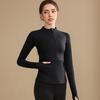 Women's Slimming Long Sleeve Yoga Top for Autumn/Winter - Elastic, Fashionable, Running & Fitness Wear