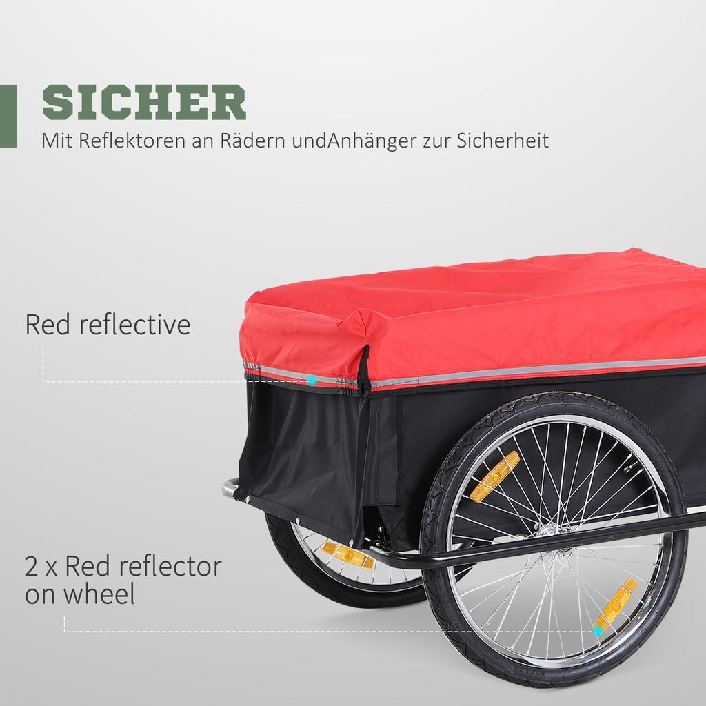 Fahrradanhänger Faltbarer Lastenanhänger mit Kupplung, Transportkarre bis 40 kg Tragfähigkeit