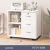 Office Desk with Movable Under-Storage and File Cabinets