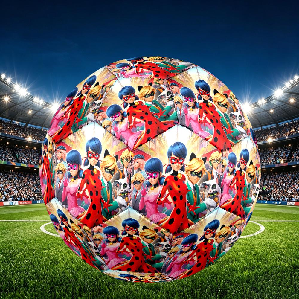 1pc Ladybug Size 5 Soccer Ball, Standard Sport Football Firm Stitching for Training And Match, Gentle on the Feet, Durable and Unique