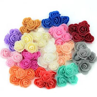 Uflower 100Pcs Artificial Foam Rose Flowers Head PE Fake Flower for Wedding Party Home Dceor DIY Bear Rose Valentines Day Gifts