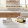1PC Stainless Steel Butter Dish with Handle Lid Spill Proof Butter Keeper Suitable for Outdoor Kitchen Table