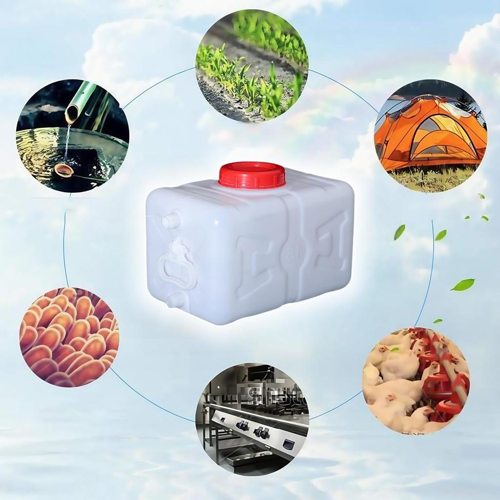 BDHD Water 70L Large Capacity Water Tank with Water Carrier for Home Outdoor Disaster Car Water Water Bucket Supply Hose Connection Tank, 15L, 25L,