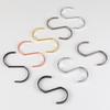 6 Color Metal Hook Brushed Decorative Hook S Hook Flat Clothes Hook Multifunctional Kitchen Wall Bedroom Clothing Wardrobe Hooks