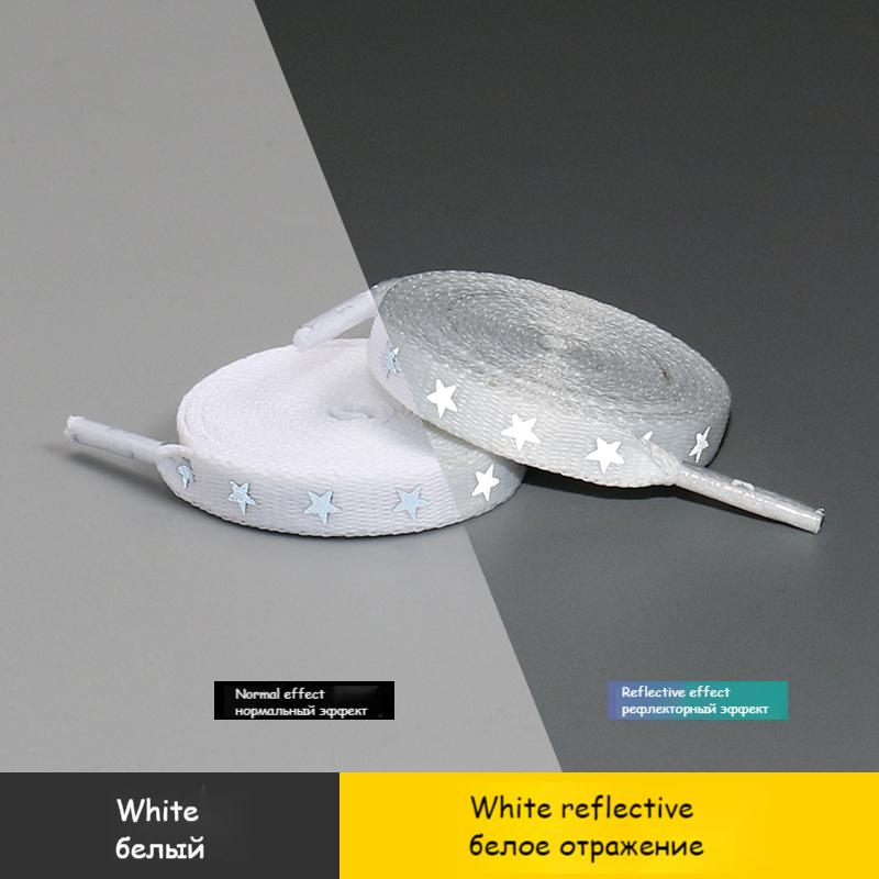 Módní holografické divoké tkaničky ploché tkaničky tenisky pásek na boty oboustranné reflexní zvýraznění luminiscenční tkaničky