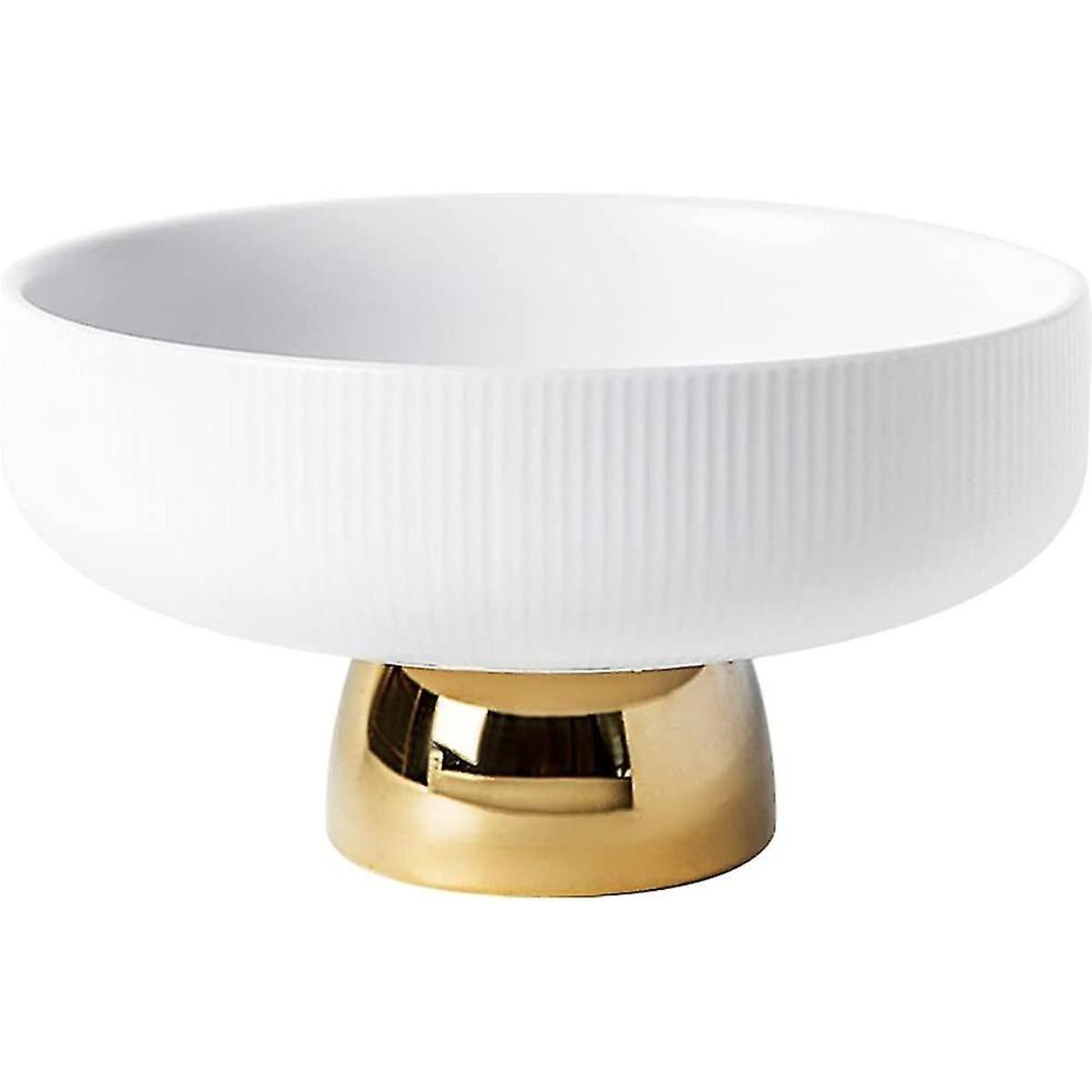 

Керамическая чаша на ножке, круглая чаша на пьедестале, декоративная подставка для фруктового блюда, подставка для десерта