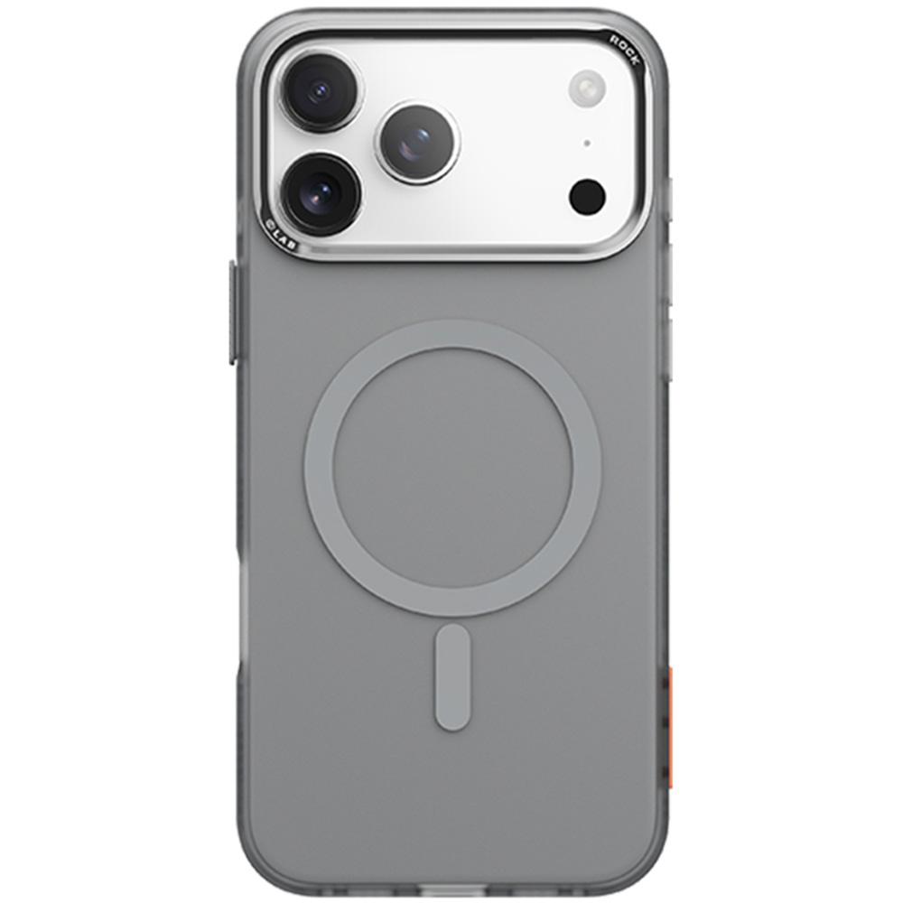 

ROCK For iPhone 17 Pro Max Case Compatible with MagSafe Metal Lens Frame TPU + PC Matte Phone Cover