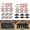 6PCS 22mm/33mm Swirl Flap Blanking Plates with Intake Manifold Gasket Seal For BMW M47 M57 E39 E87 E46 E90 E39 E60 X3 6 Cylinder