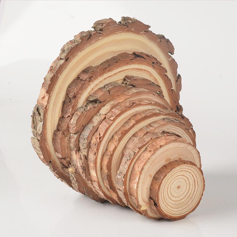 Felii Rotunde de Lemn Pictate Manual DIY pentru Meșteșuguri și Decor Grădiniță
