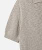 247Silijeu Crochet Cotton Collared Neck Knit Top Gray